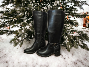 Wysokie Eleganckie Jesienne Kozaki Sztyblety Damskie r. 40